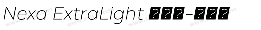 Nexa ExtraLight 超亮体字体转换